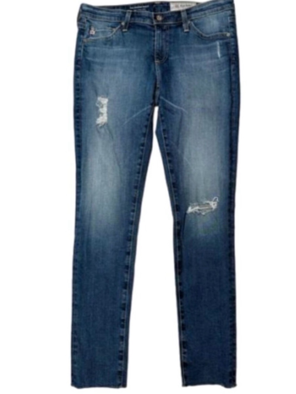 Ag Adriano Goldschmied Skinny Cropped Jeans - Faded Blue